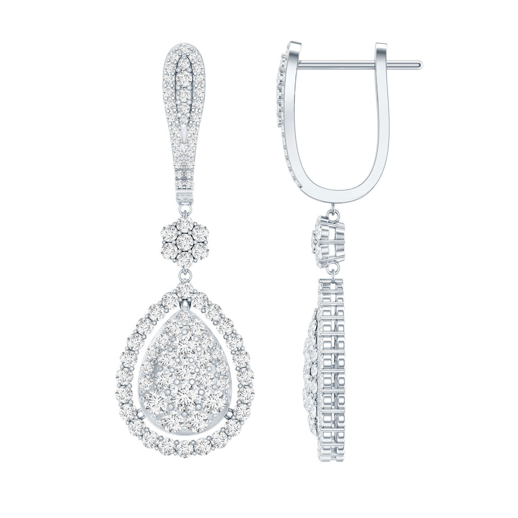 Lab Grown Diamond Bridal Drop Earrings
