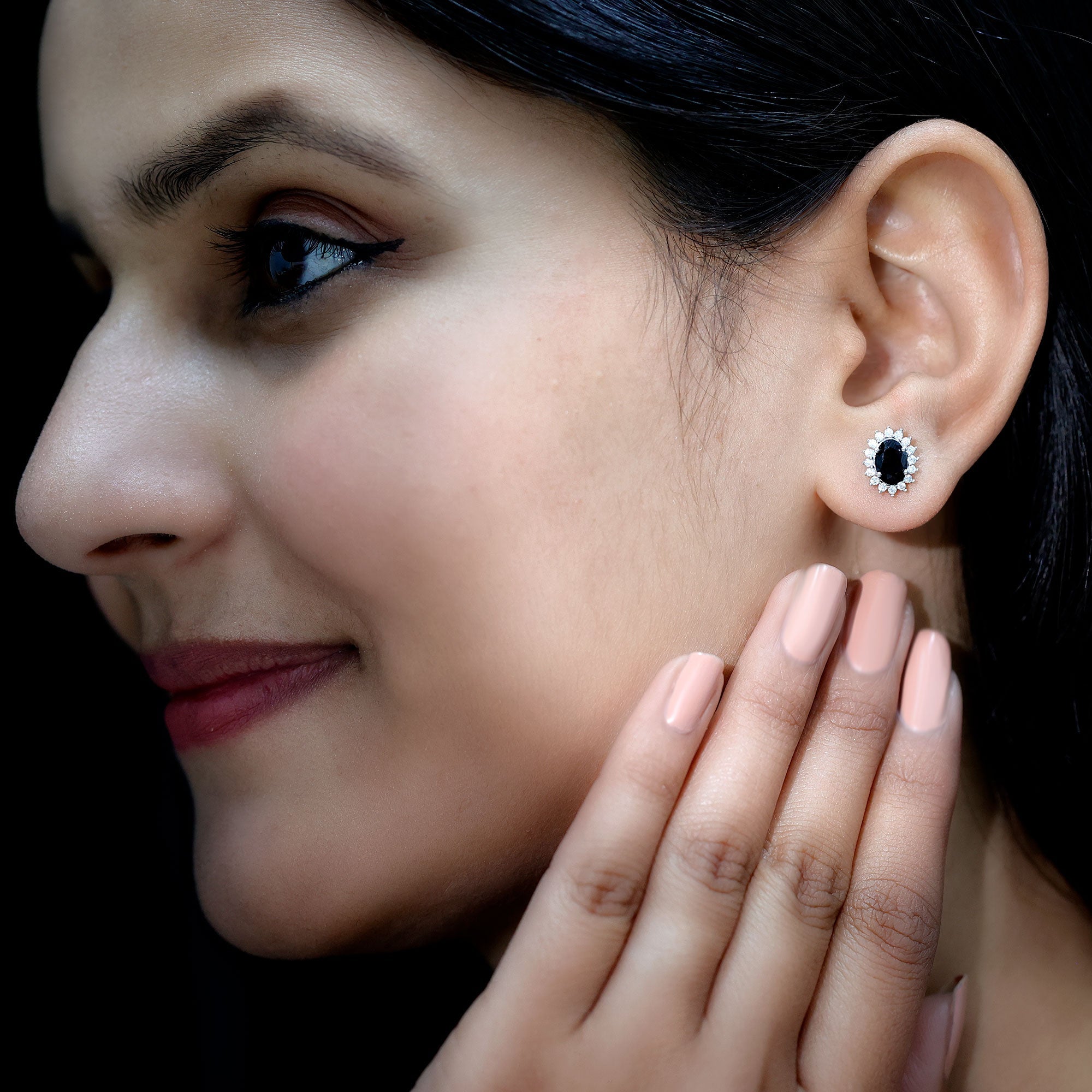 Certified 2.6 Carat Lab Grown Black Diamond Stud Earrings With Screw Back