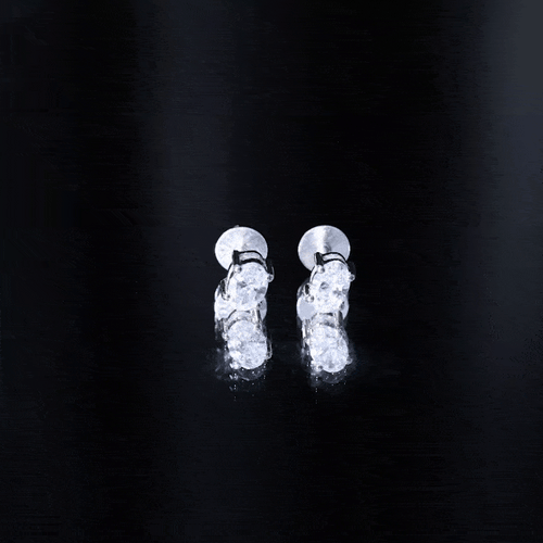 4X6 MM Oval Shaped Lab Grown Diamond Solitaire Stud Earrings