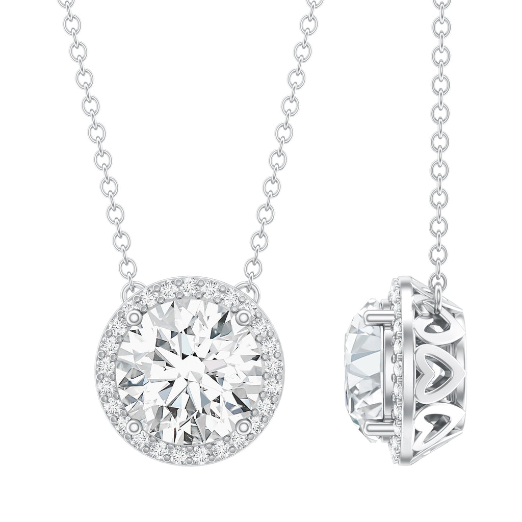 Full Lab Layout IGI Certified 5 Carat Lab Grown Diamond Wedding Necklace – U and You