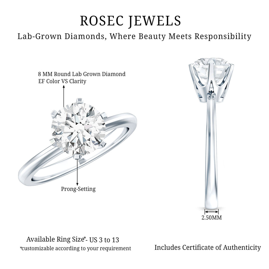 IGI Certified Lab Grown Diamond 2 CT Engagement Ring for Women
