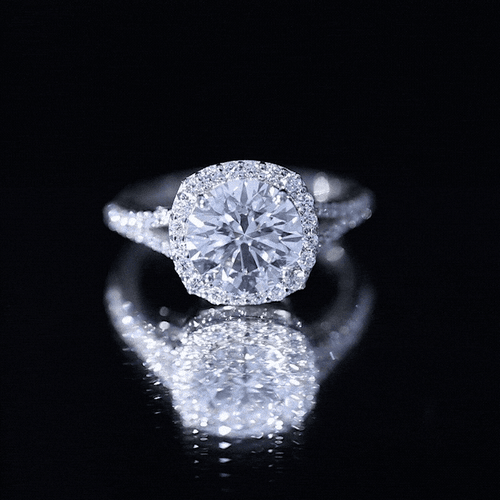 3 Carat Lab Grown Diamond Split Shank Engagement Ring with IGI Certificate