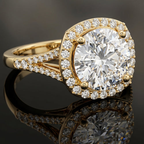 5 Carat Lab Grown Big Diamond Engagement Ring with IGI Certificate