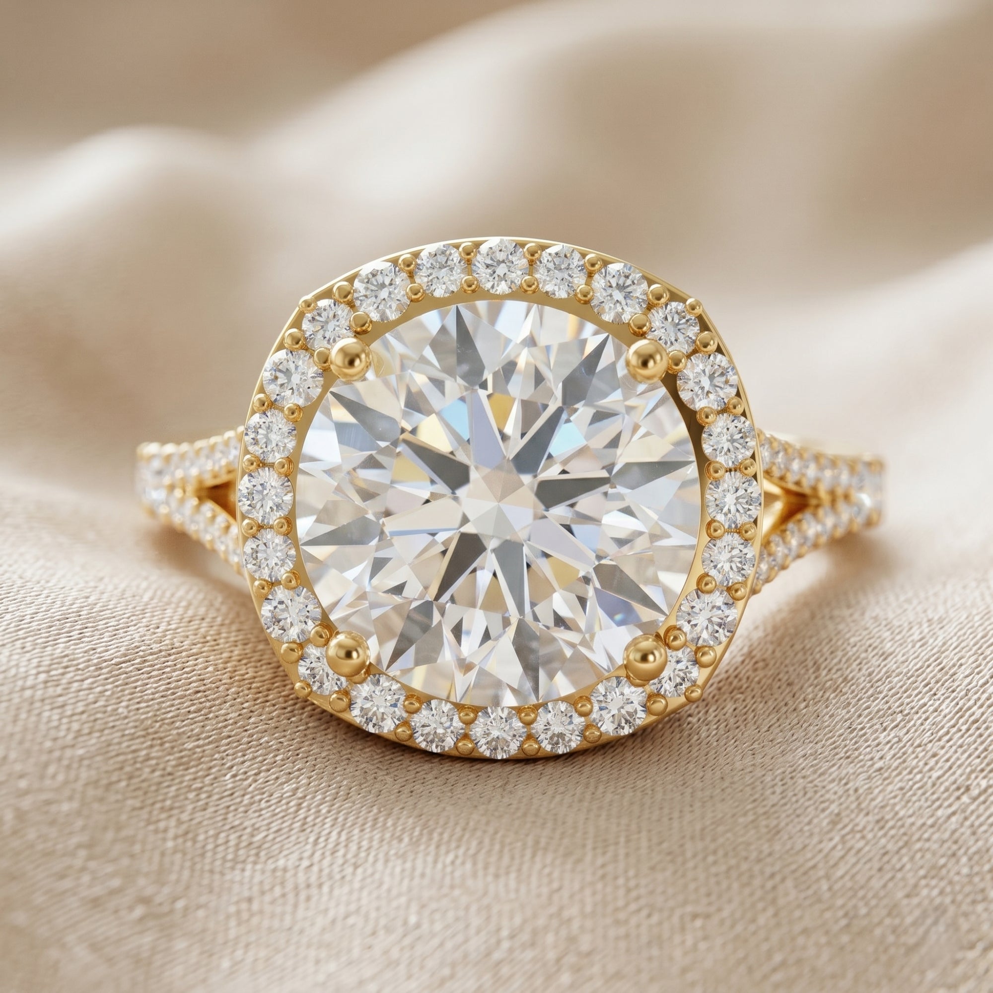 5 Carat Lab Grown Big Diamond Engagement Ring with IGI Certificate