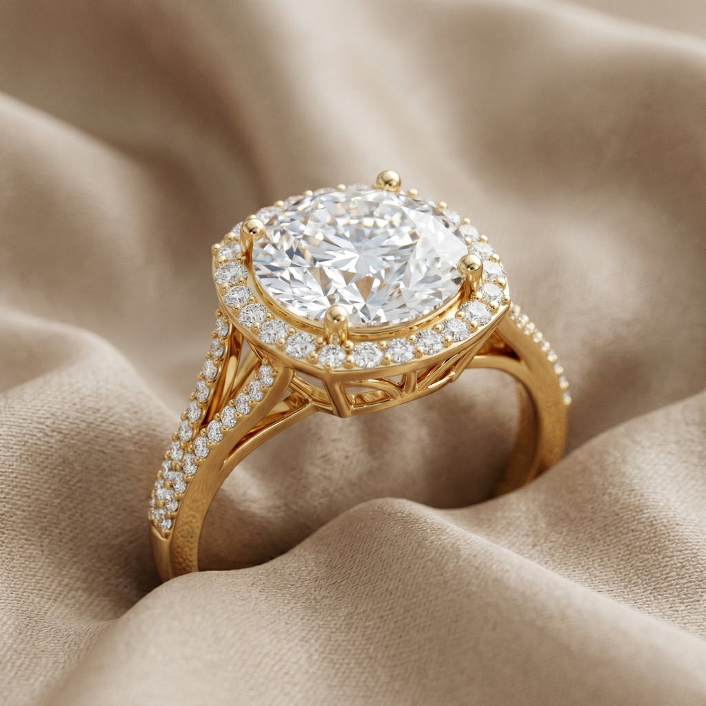 5 Carat Lab Grown Big Diamond Engagement Ring with IGI Certificate