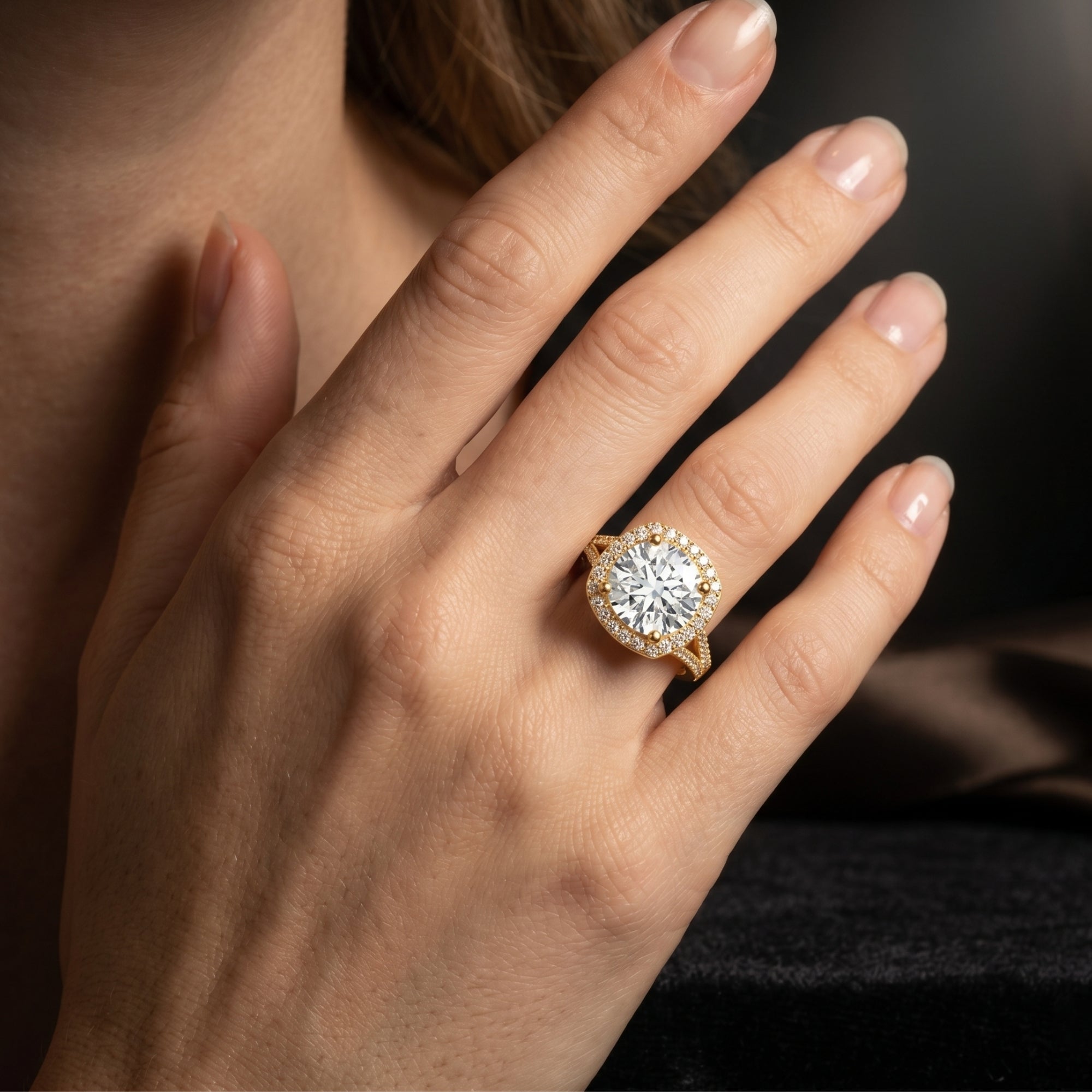5 Carat Lab Grown Big Diamond Engagement Ring with IGI Certificate