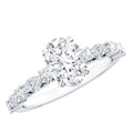 1.2 Carat IGI Certified Oval Cut Lab Grown Diamond Solitaire Engagement Ring
