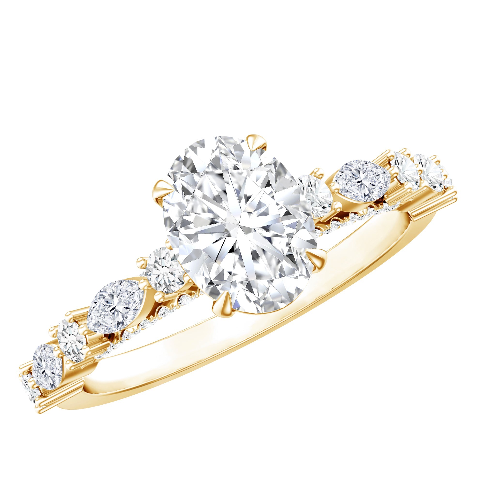 1.2 Carat IGI Certified Oval Cut Lab Grown Diamond Solitaire Engagement Ring