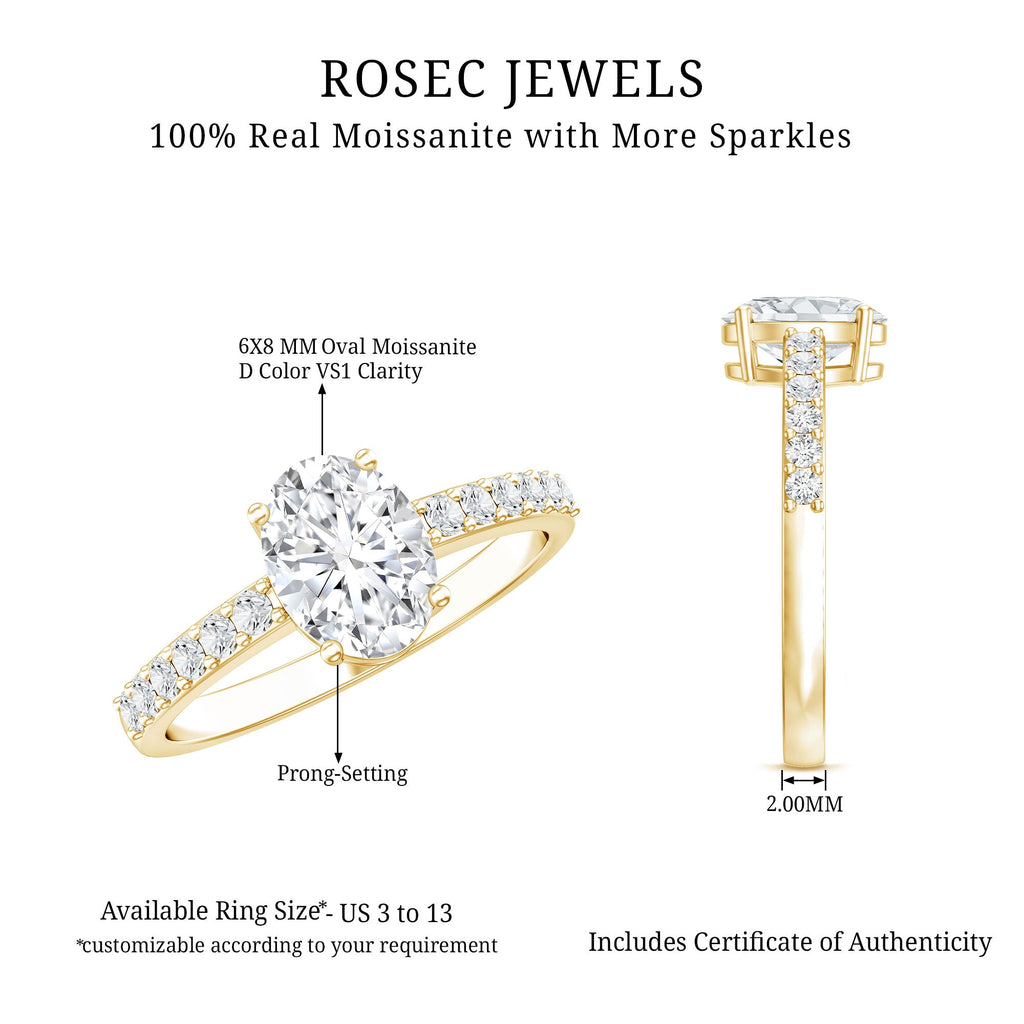1.2 Carat Oval Shaped Lab Grown Diamond Engagement Ring with IGI Certificate