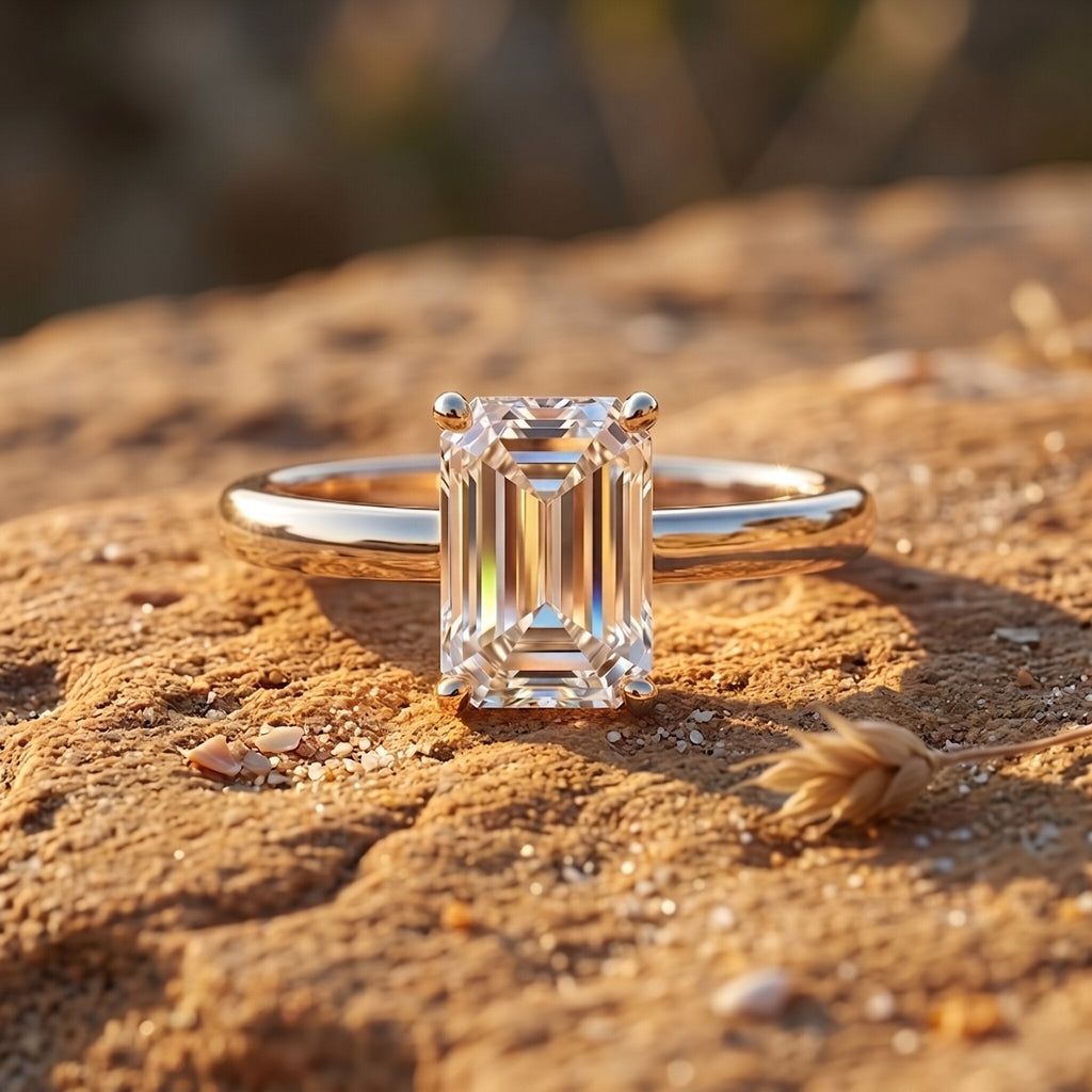 Emerald Cut 2 Carat Engagement Ring with IGI Certified Lab Diamond