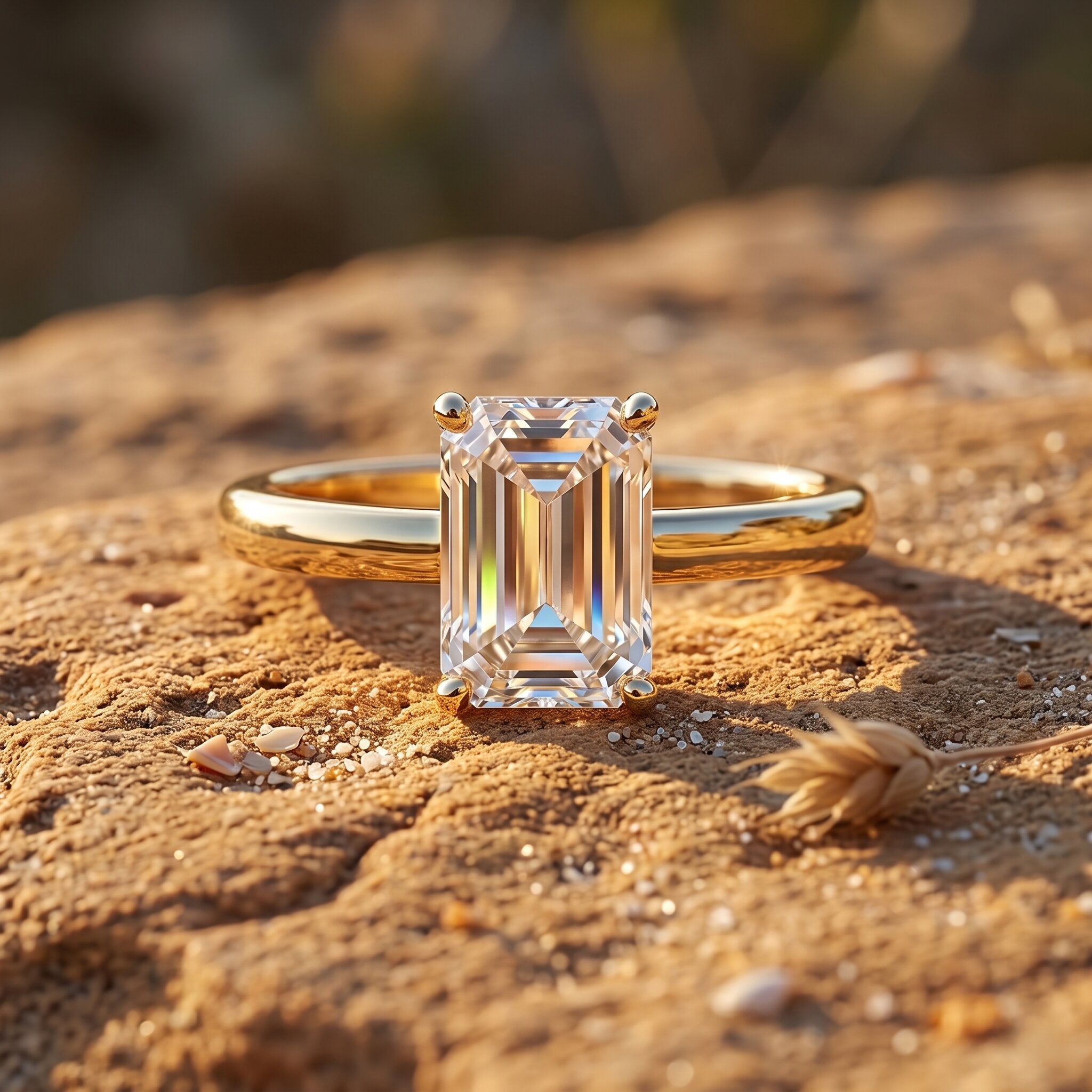 Emerald Cut 2 Carat Engagement Ring with IGI Certified Lab Diamond