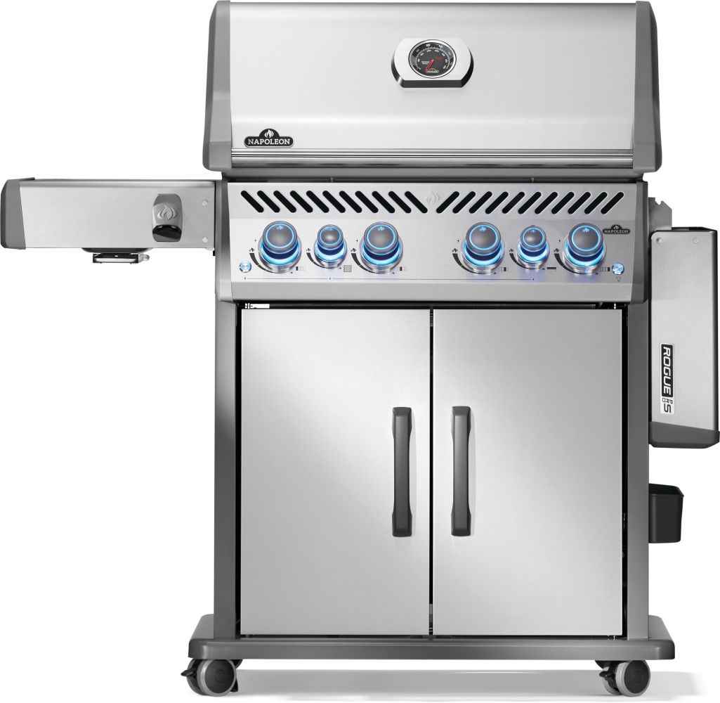 Parrilla a gas Patio Elegance Rogue PRO‑S 525 RSIB con quemadores laterales y traseros infrarrojos
