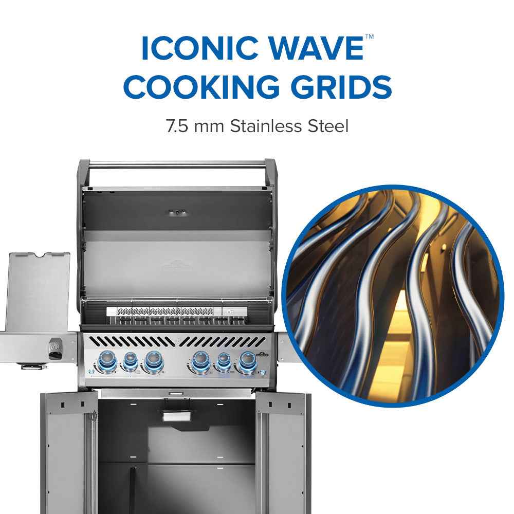 Parrilla a gas Patio Elegance Rogue PRO‑S 525 RSIB con quemadores laterales y traseros infrarrojos