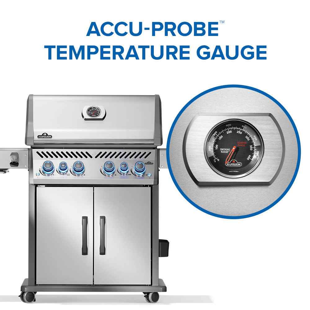 Parrilla a gas Patio Elegance Rogue PRO‑S 525 RSIB con quemadores laterales y traseros infrarrojos