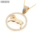 Radiate Confidence with the Aries Zodiac Pendant in 14K Gold and CZ