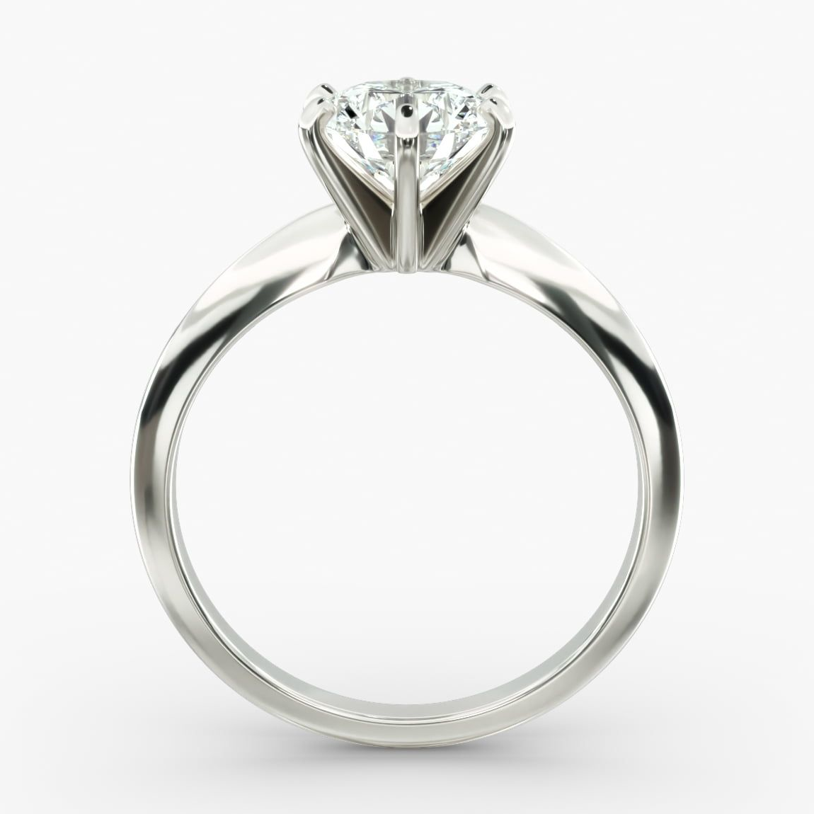 AGI Certified 3 CTW Lab Grown Diamond Solitaire Engagement Ring – G-VS Clarity, 14K White Gold