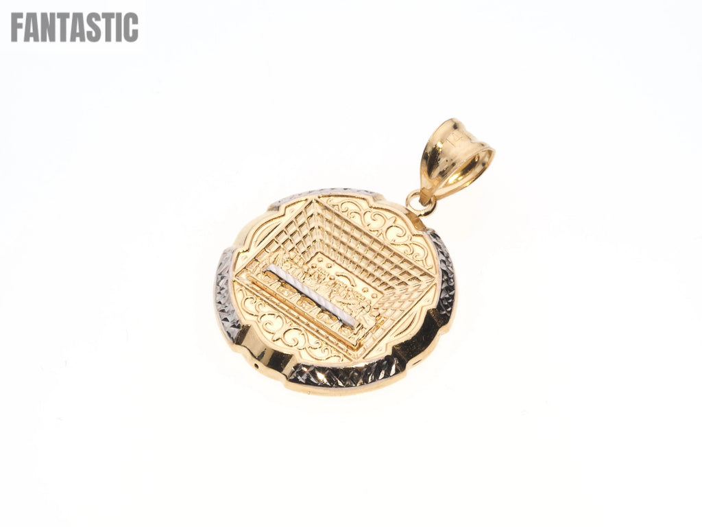 Colgante Redondo La Última Cena | Oro 14K con Circonitas