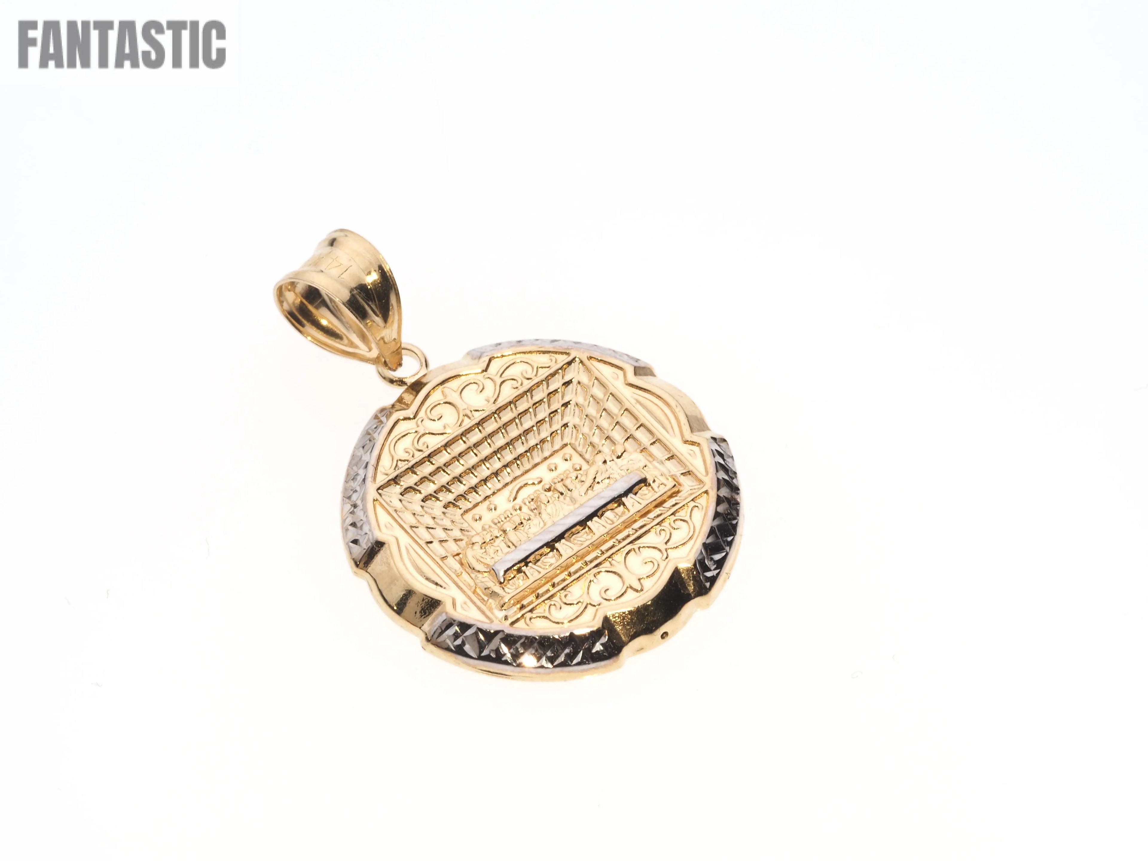 Colgante Redondo La Última Cena | Oro 14K con Circonitas