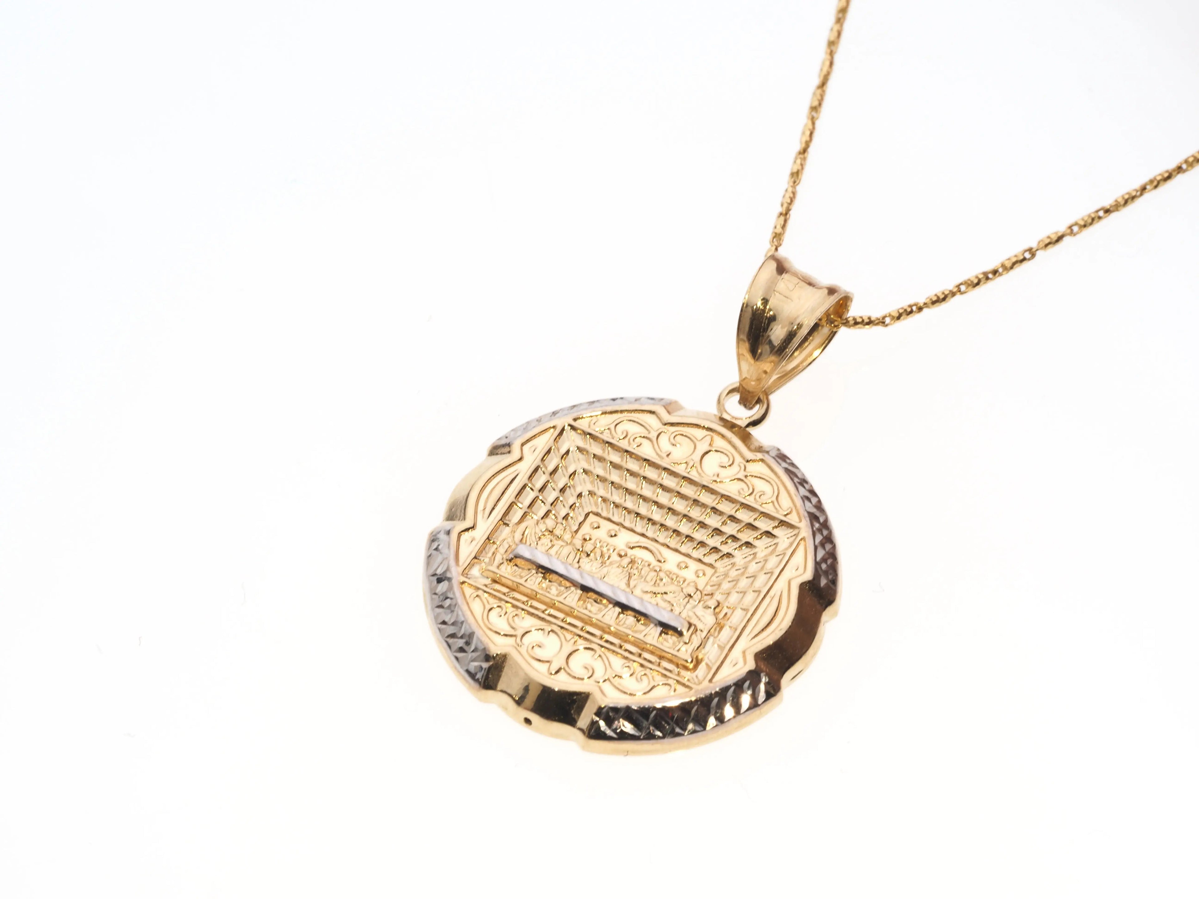 Colgante Redondo La Última Cena | Oro 14K con Circonitas