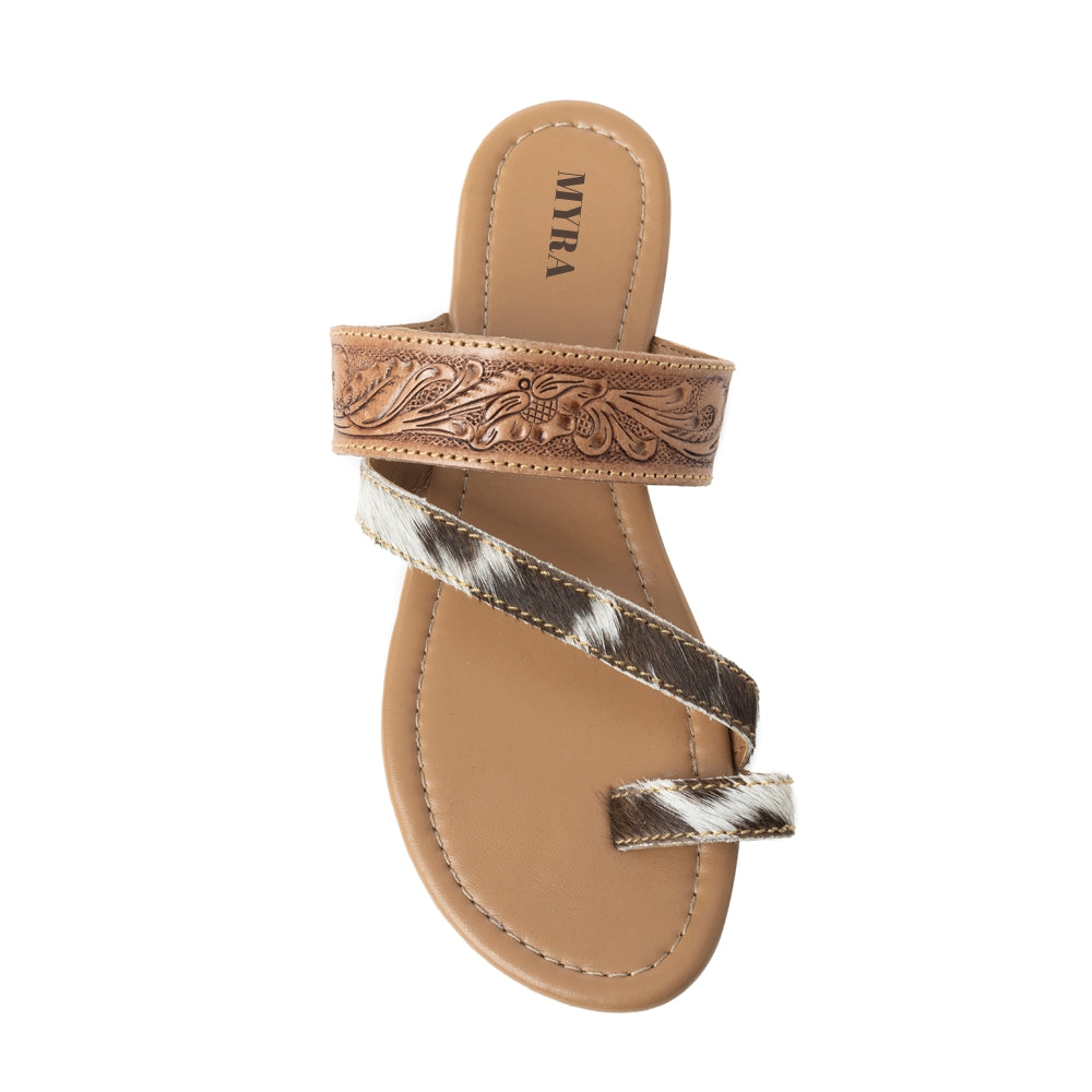 Sandalias Myra LaDonna Trail hechas a mano para mujer – Zapatillas sin cordones de pelo oscuro de estilo western para días de rancho y noches de rodeo