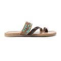 Sandalias Myra LaDonna elaboradas a mano para mujer – Zuecos Azure Western Hairon para días de rancho y noches de rodeo