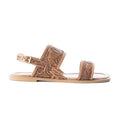 Sandalias de cuero Myra Wildflower Wanderer grabadas a mano para mujer – Correa con hebilla al tobillo, tallado floral western, comodidad diaria