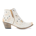 Botines estilo western Celestial Stardust en blanco