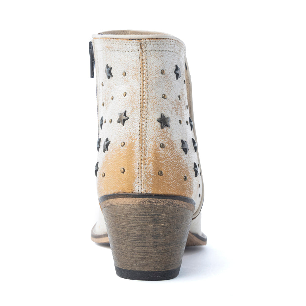 Botines estilo western Celestial Stardust en blanco