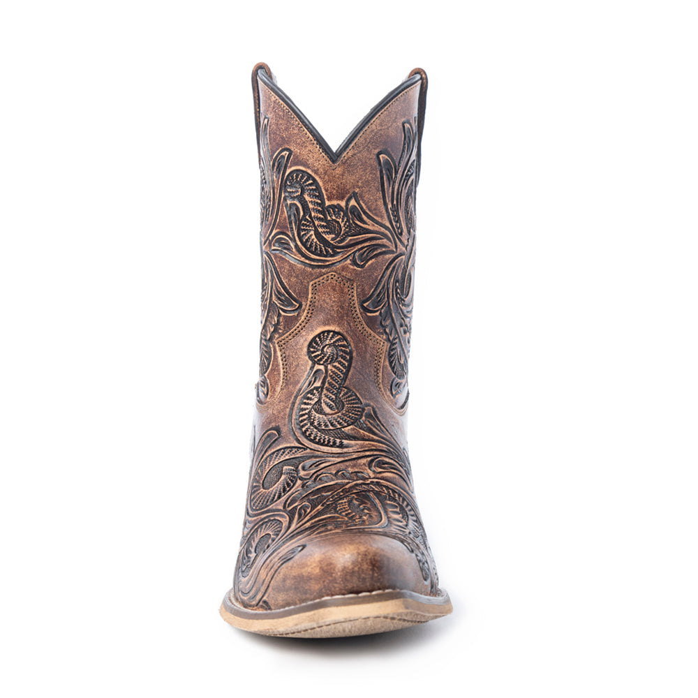 Botines vaqueros Paisley Vintage Patina en marrón leonado