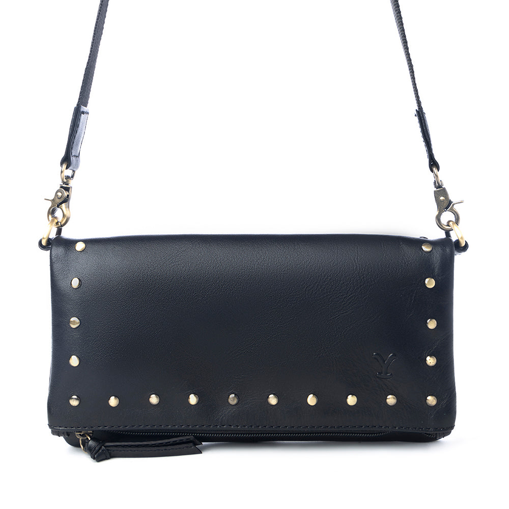Yellowstone Palisade Clutch mit Nieten in Ash