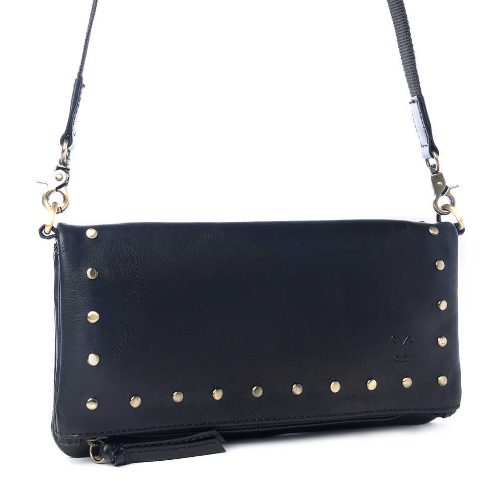 Yellowstone Palisade Clutch mit Nieten in Ash