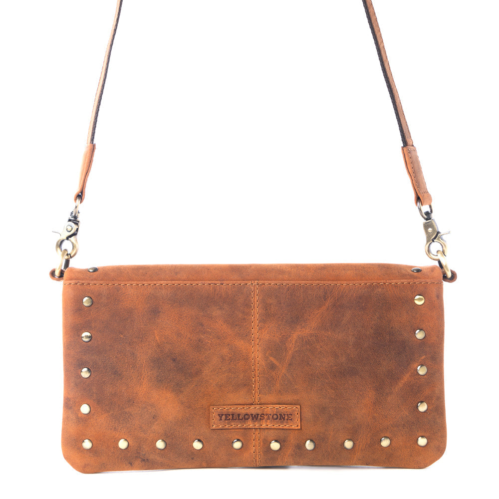 Yellowstone Palisade Clutch mit Nieten in Amber