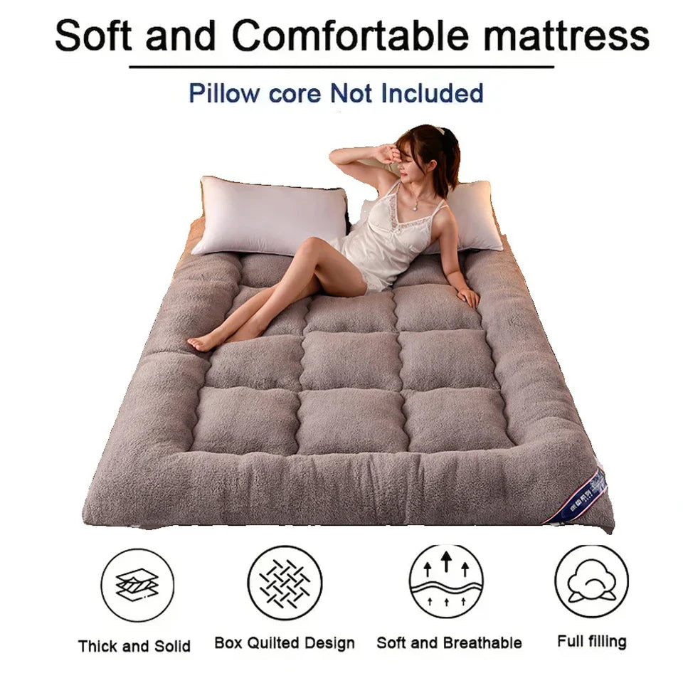 Newest Thickened Warm Lamb Wool Mattress Tatami Mattress Student Dormitory Mattress Non-Slip Foldable for Bedroom Sofa Bed 매트리스