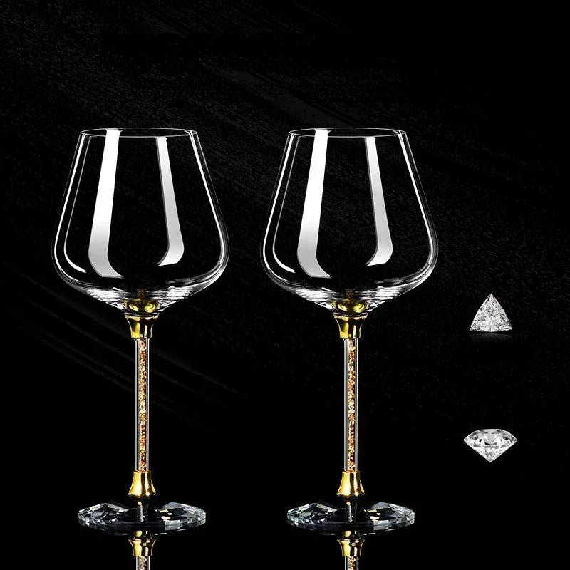 Light Luxury High-end Crystal Cup Red Wine Glass Set Tall Glass Party Wine Glass Glasses Drinking Glasses for Champagne Flute