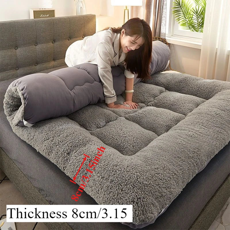 Newest Thickened Warm Lamb Wool Mattress Tatami Mattress Student Dormitory Mattress Non-Slip Foldable for Bedroom Sofa Bed 매트리스