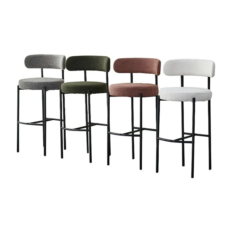 MOMO Home Bar Stools Stainless Steel Bar Milk Tea Store High Chair French Cream Style Designer Bar Chair Bar Stools Wholesale