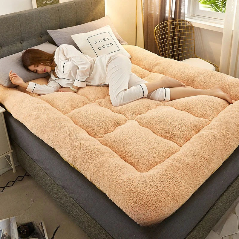 Newest Thickened Warm Lamb Wool Mattress Tatami Mattress Student Dormitory Mattress Non-Slip Foldable for Bedroom Sofa Bed 매트리스