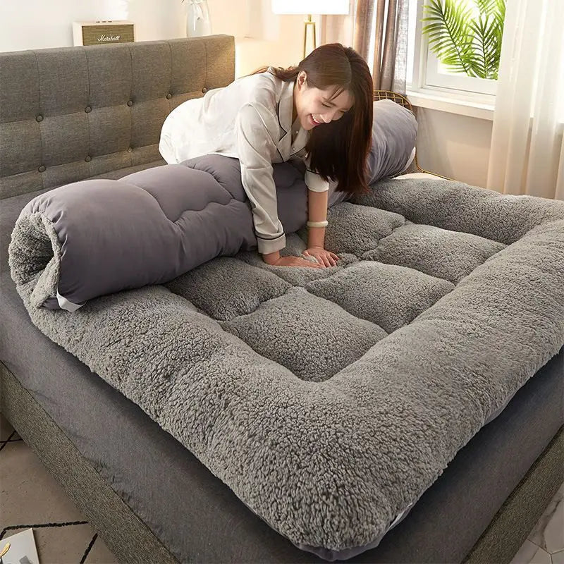 Newest Thickened Warm Lamb Wool Mattress Tatami Mattress Student Dormitory Mattress Non-Slip Foldable for Bedroom Sofa Bed 매트리스