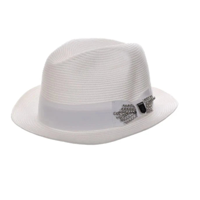 Stacy Adams Spire - Straw Fedora Hat