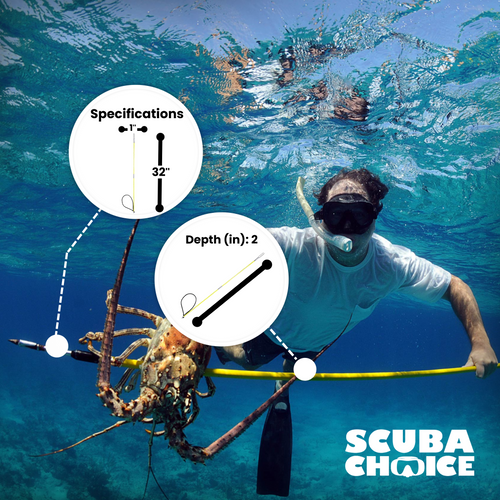 4.5' Travel Two Piece Spearfishing Fiber Glass Pole Spear w/ Lionfish Barb Tip