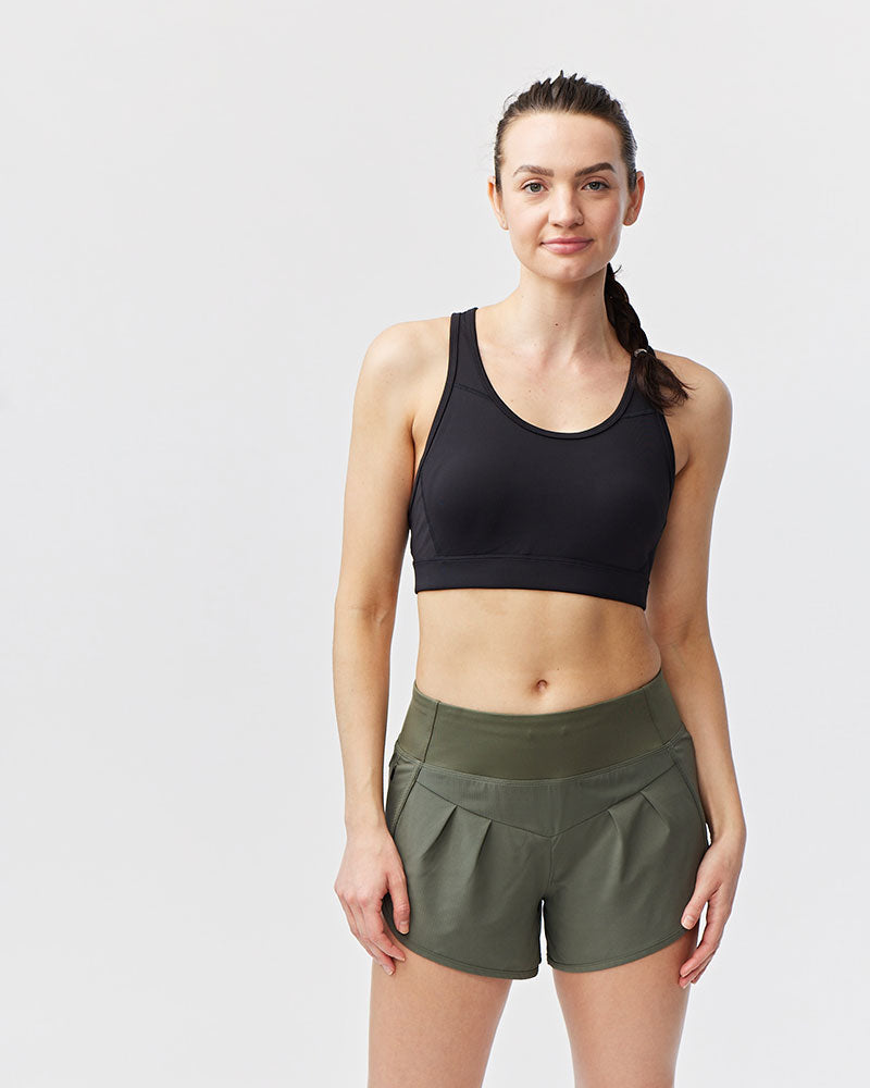 Pantalones cortos de running de mujer Sheva de talle alto