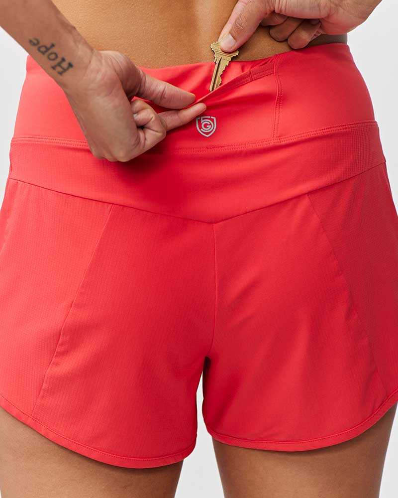 Pantalones cortos de running de mujer Sheva de talle alto