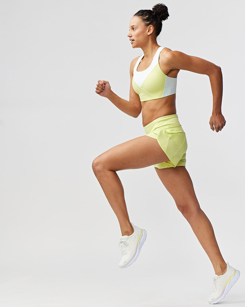 Pantalones cortos de running de mujer Sheva de talle alto