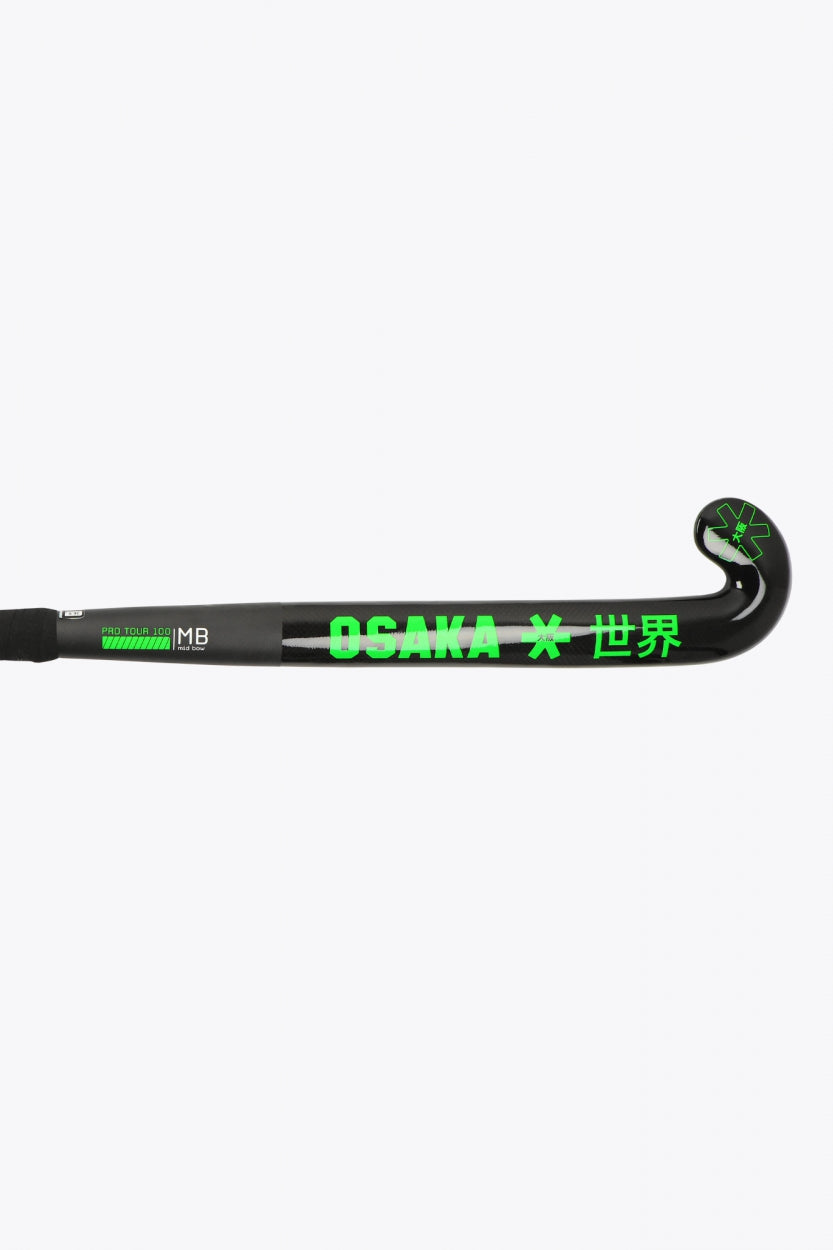 Osaka Field Hockey Stick Pro Tour 100 - Mid Bow | Iconic Black