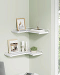 VASAGLE L-shaped corner shelf set of 2 wall shelf industrial design wall shelves for living room bedroom kitchen