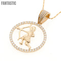 Colgante Zodíaco Sagitario | Oro de 14K con Circonita