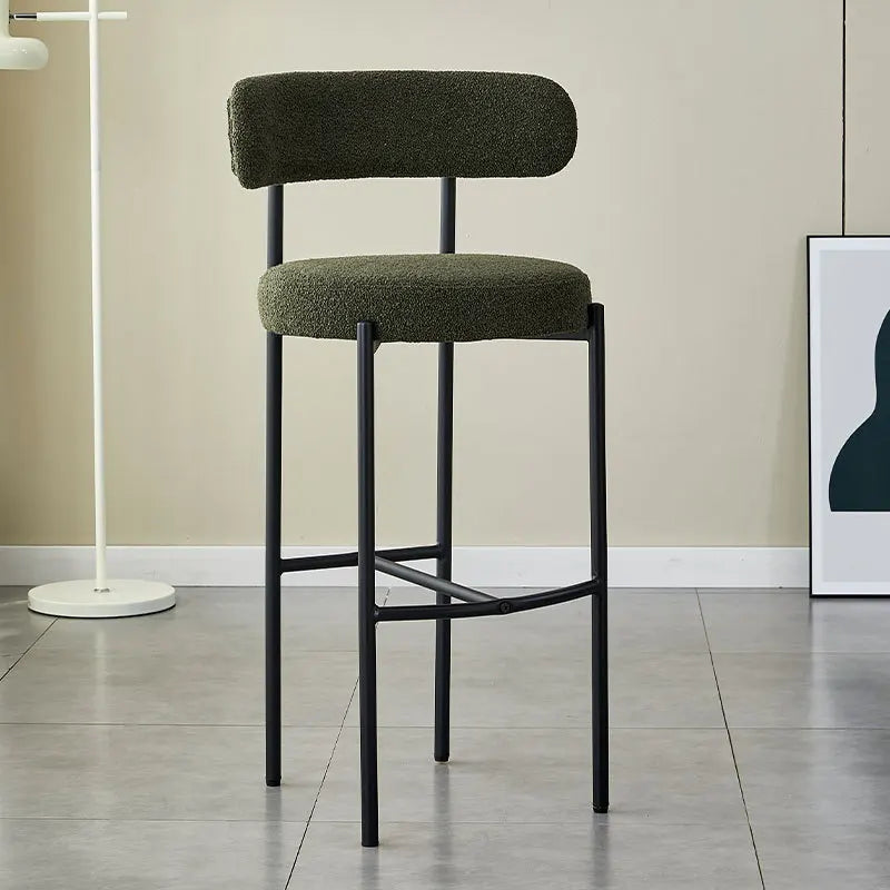 MOMO Home Bar Stools Stainless Steel Bar Milk Tea Store High Chair French Cream Style Designer Bar Chair Bar Stools Wholesale