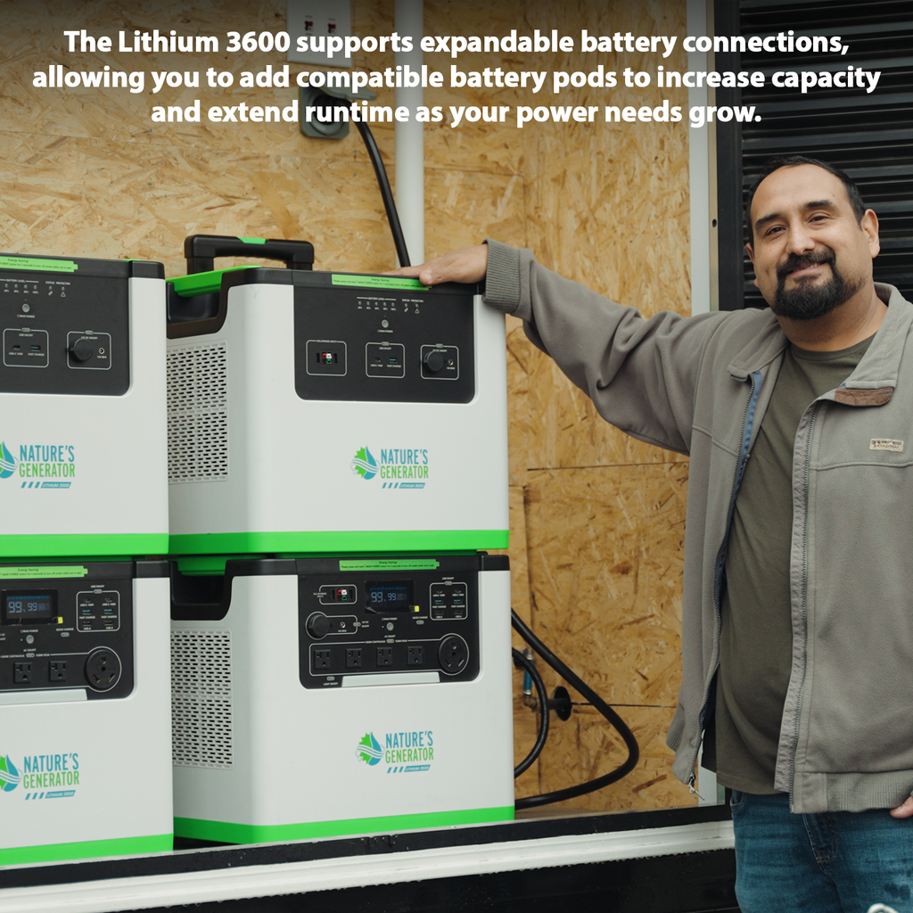 Generador de energía de litio Nature's Generator 3600