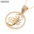 Colgante Zodiaco Escorpio | Oro de 14K con circonitas cúbicas