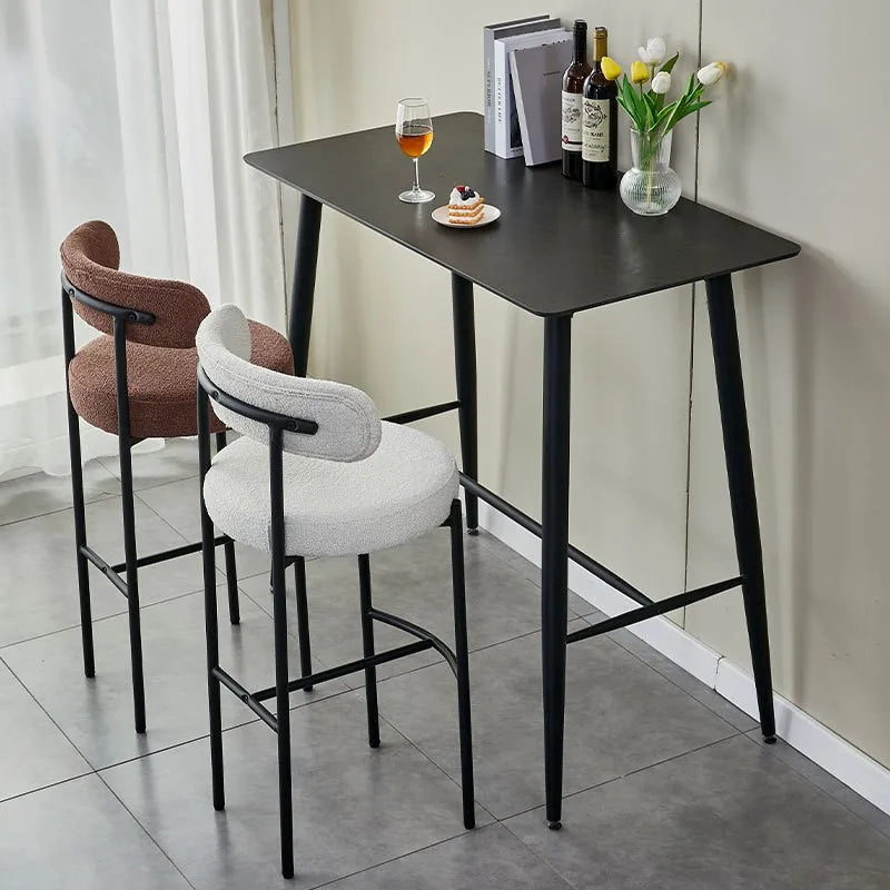 MOMO Home Bar Stools Stainless Steel Bar Milk Tea Store High Chair French Cream Style Designer Bar Chair Bar Stools Wholesale
